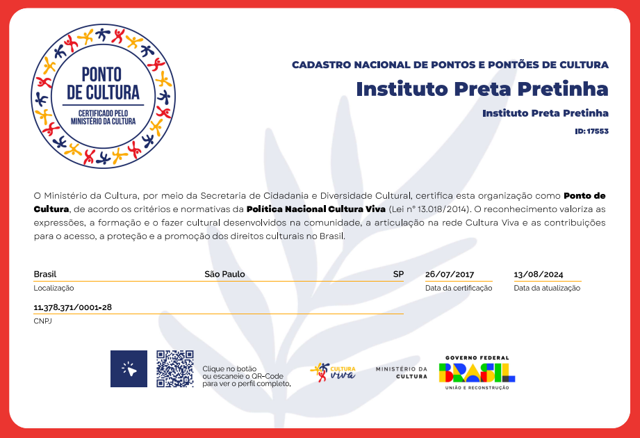 Certificado Ponto de Cultura